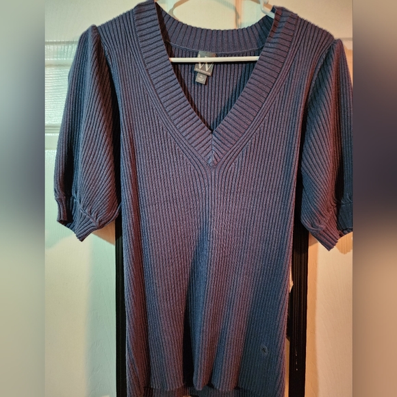 Dark blue Worthington short sleeve sweater - Picture 1 of 4